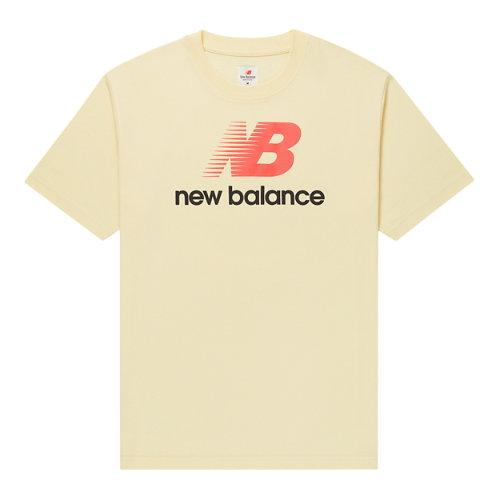 New Balance Uomo MADE in USA Graphic T-Shirt in Giallo, Cotton Jersey, Taglia L on Productcaster.