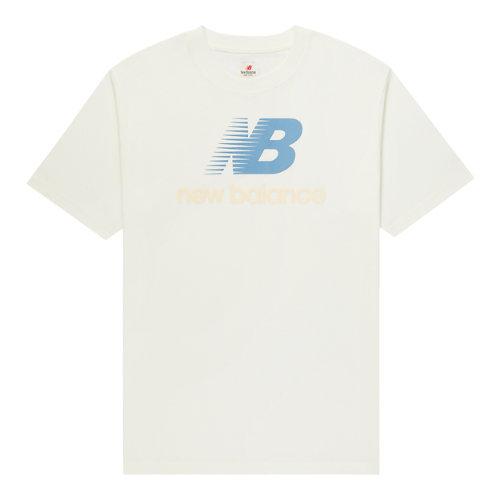 New Balance Mænd MADE in USA Graphic T-Shirt i White Cotton Jersey, Størrelse Ekstra Stor on Productcaster.