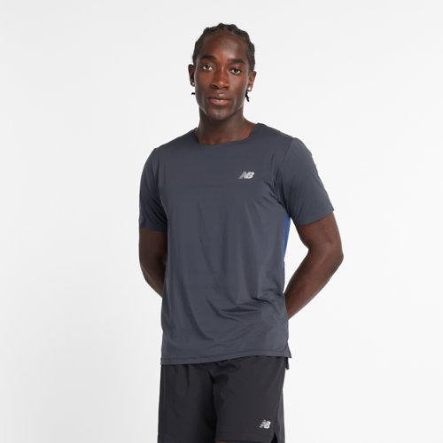 New Balance Homens Race Day T-Shirt in Preto, Poly Knit, Tamanho XL - Roupas Esportivas on Productcaster.