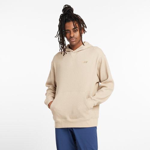 New Balance Män Waffle Knit Hoodie i Grey Cotton on Productcaster.