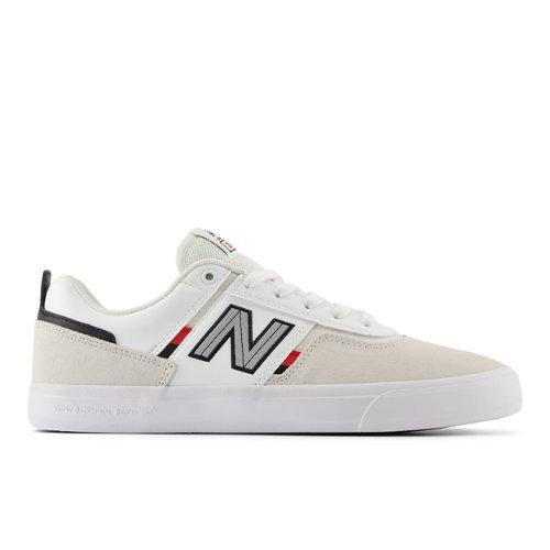 New Balance Homme NB Numeric Jamie Foy 306 en White/Red, Suede/Mesh, Taille 40.5 - Chaussures Skate on Productcaster.