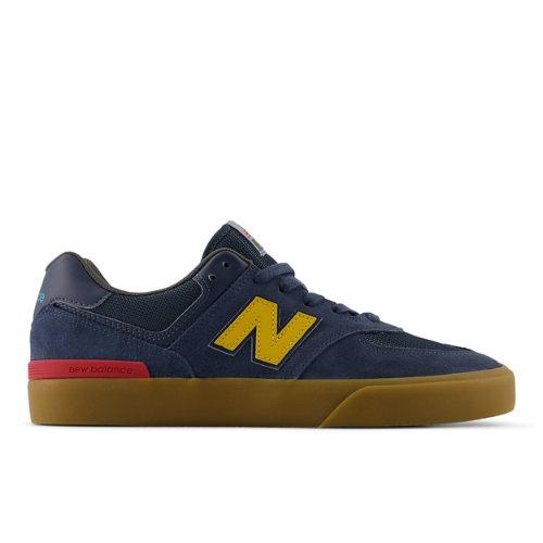 New Balance Homens NB Numeric 574 Vulc in Azul, Suede/Mesh, Tamanho 44 on Productcaster.