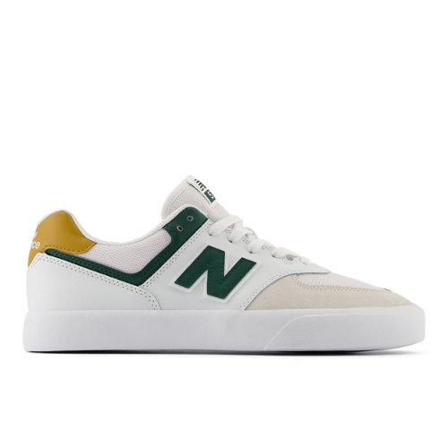 New Balance Homens NB Numeric 574 Vulc Ténis para Skate in Verde, Suede/Mesh, Tamanho 39.5 on Productcaster.