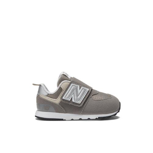 New Balance Barn 574 NEW-B Hook & Loop i Grey Synthetic, Storlek 24 on Productcaster.