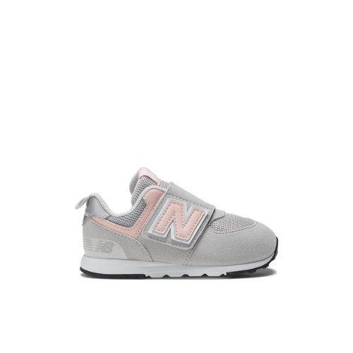 New Balance Criança 574 NEW-B Hook & Loop in Cinza, Synthetic, Tamanho 18.5 on Productcaster.