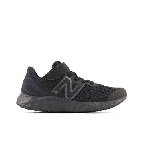 New Balance Kinder Fresh Foam Arishi v4 Bungee Lace with Top Strap in Schwarz, Synthetic, Größe 34.5 on Productcaster.