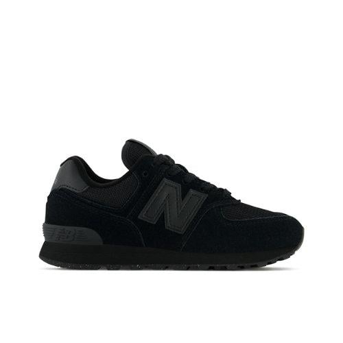 New Balance Niños 574 Core in Negro/Noir, Leather, Talla 30.5 on Productcaster.