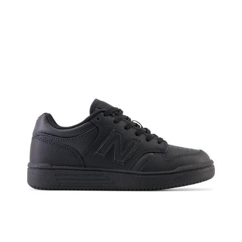 New Balance Kids' 480 in Black Synthetic, size 33.5 on Productcaster.