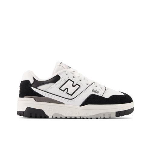 New Balance Enfant 550 en White/Black/Grey, Synthetic, Taille 32.5 on Productcaster.