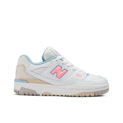 New Balance Kinder 550 in Weiß/Rosa, Synthetic, Größe 29 on Productcaster.