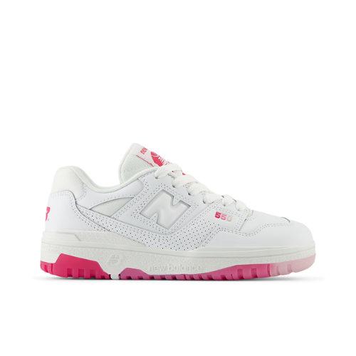 New Balance Barn 550 i White/Pink Synthetic, Storlek 31 on Productcaster.