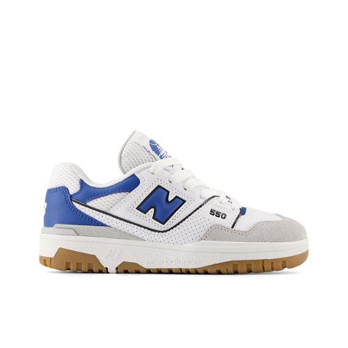 New Balance Kinder 550 in Grau/Blau, Synthetic, Größe 32.5 on Productcaster.