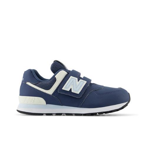 New Balance Niños 574 HOOK & LOOP en Azul, Synthetic, Talla 30 on Productcaster.