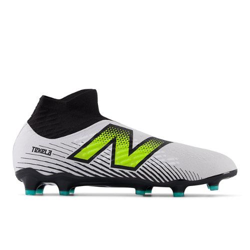 New Balance Unisex TEKELA MAGIA FG V4+ in Weiß/Gelb/Schwarz/Rosa, Synthetic, Größe 40.5 - Fußballschuhe on Productcaster.