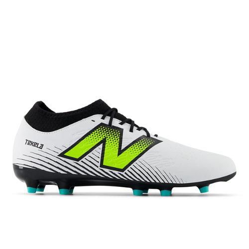 New Balance Unisex TEKELA MAGIQUE FG V4+ in Weiß/Gelb/Schwarz/Rosa, Synthetic, Größe 42.5 - Fußballschuhe on Productcaster.