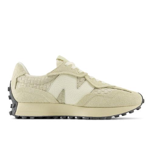 New Balance Unisex 327 in Bege, Suede/Mesh, Tamanho 38 on Productcaster.