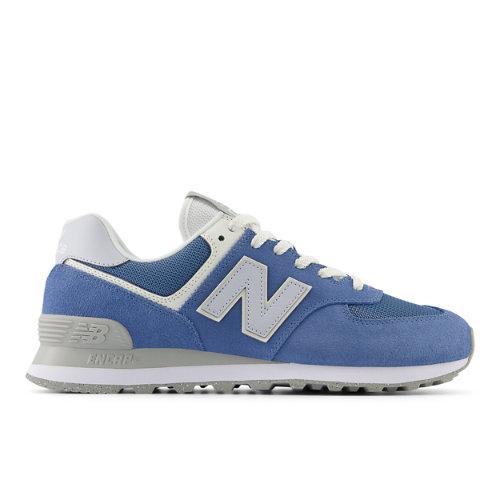 New Balance Unisex 574 en Azul/Gris/Blanca, Suede/Mesh, Talla 38 on Productcaster.