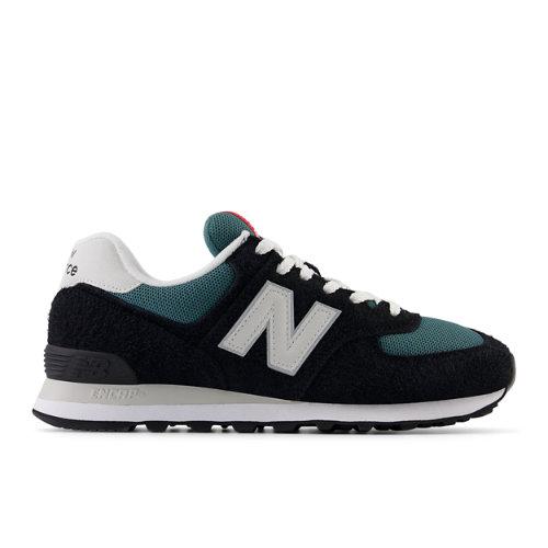 New Balance Unisexe 574 en Noir/Gris, Suede/Mesh, Taille 40.5 Large - Nouvelle on Productcaster.