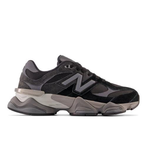 New Balance Unisex 9060 in Preto, Leather, Tamanho 40.5 on Productcaster.