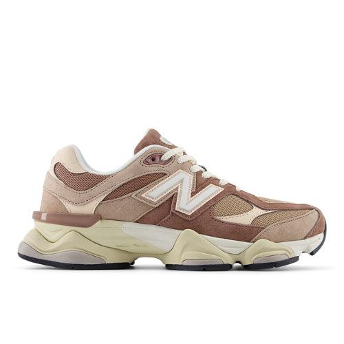 New Balance Unisex 9060 in Brown/Pink Suede/Mesh, size 7.5 on Productcaster.