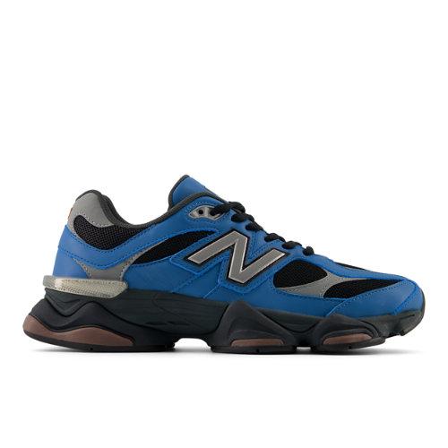 New Balance Unisex 9060 in Blu/Nero/Marrone, Leather, Taglia 39.5 on Productcaster.