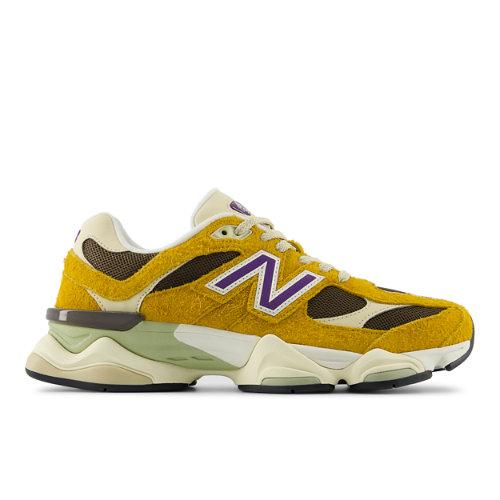 New Balance Unisex 9060 in Marrone/Viola/Verde, Suede/Mesh, Taglia 47.5 on Productcaster.