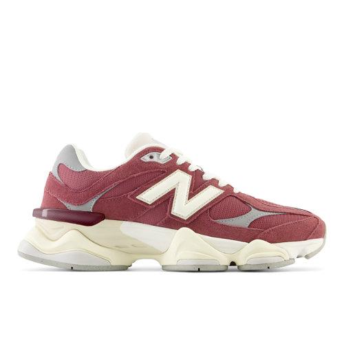 New Balance Unisexe 9060 en Rouge/Gris/Beige, Leather, Taille 43 Large on Productcaster.