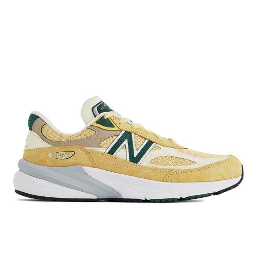 New Balance Unisexe Made in USA 990v6 en Jaune/Vert, Leather, Taille 41.5 Large on Productcaster.