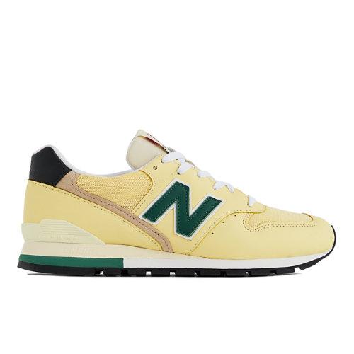 New Balance Unisex Made in USA 996 i Yellow/Green Leather, Storlek 42.5 on Productcaster.