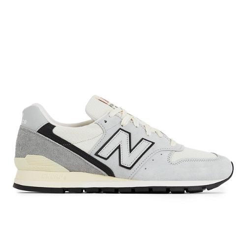 New Balance Unisexe Made in USA 996 en Grey/Black, Leather, Taille 40.5 on Productcaster.