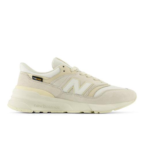 New Balance Unisex 997R Sneakers in Beige/Weiß, Suede/Mesh, Größe 39.5 on Productcaster.