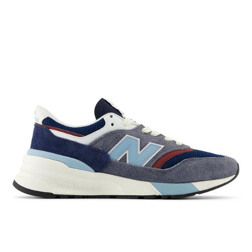 New Balance Unisex 997R i Grey/Blue Suede/Mesh, Storlek 47.5 on Productcaster.