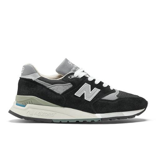 New Balance Unisex Made in USA 998 in Nero/Grigio, Leather, Taglia 43 on Productcaster.