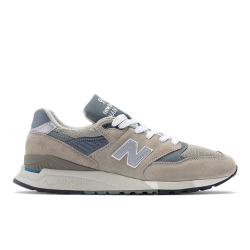 New Balance Unisex Made in USA 998 Core in Grigio, Leather, Taglia 43 on Productcaster.