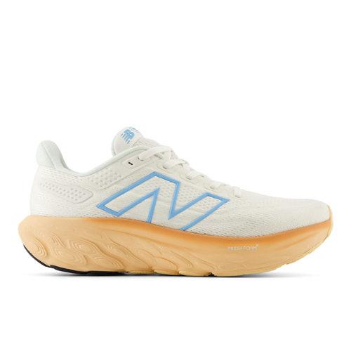 New Balance Femme Fresh Foam X 1080v13 en Blanc/Orange/Bleu, Synthetic, Taille 40.5 Large on Productcaster.