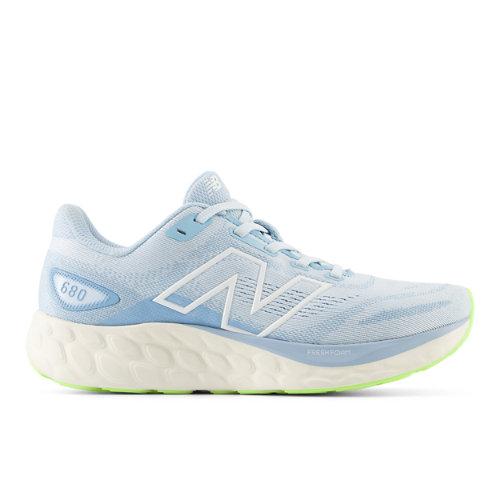 New Balance Donna Fresh Foam 680 v8 in Blu/Bianca/Verde, Textile, Taglia 35 - Scarpe Running on Productcaster.