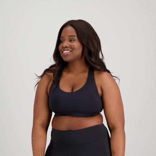 New Balance Women's NB Fuel Bra in Black Poly Knit, size Medium on Productcaster.