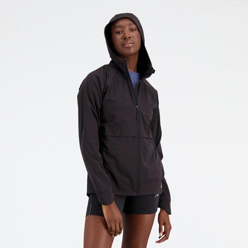 New Balance Damen Impact Run Water Defy Jacke in Schwarz, Polywoven, Größe L on Productcaster.