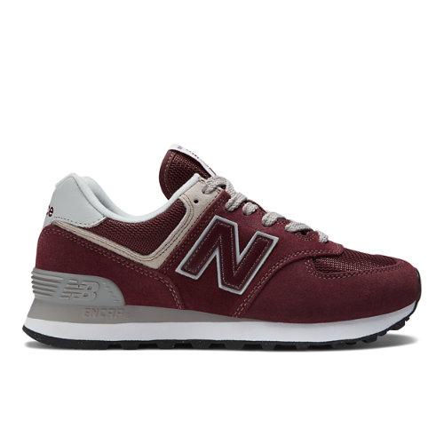 New Balance Kvinnor 574 Core i Red/White Suede/Mesh, Storlek 35 on Productcaster.