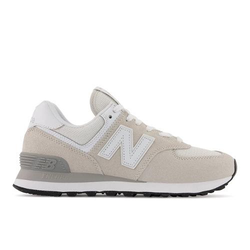 New Balance Femme 574 Core en Grey/White, Suede/Mesh, Taille 36 on Productcaster.