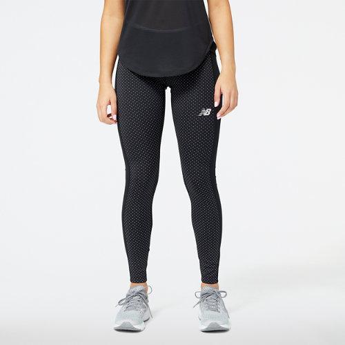 New Balance Femme Leggings Reflective Print Accelerate en Noir, Poly Knit, Taille XS on Productcaster.