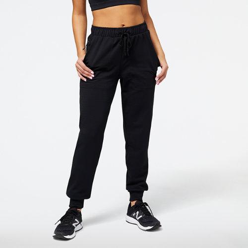 New Balance Kvinder Q Speed Jogger i Black Poly Knit, Størrelse Ekstra Lille on Productcaster.