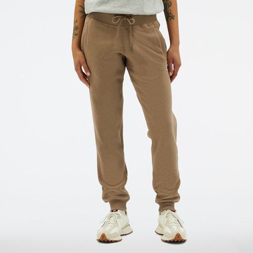 New Balance Kvinnor NB Small Logo Pants i Brown Cotton on Productcaster.