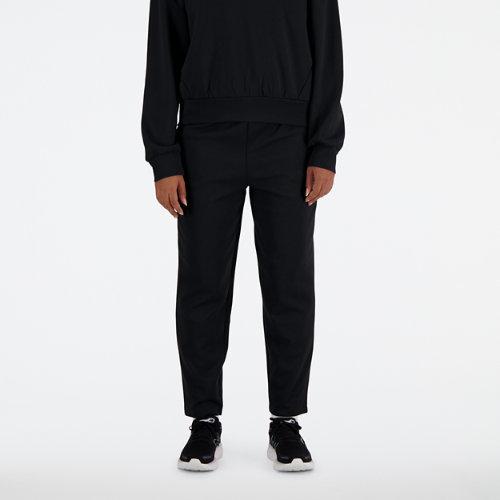 New Balance Mulheres Tech Knit Pant in Preto, Poly Knit, Tamanho XS on Productcaster.