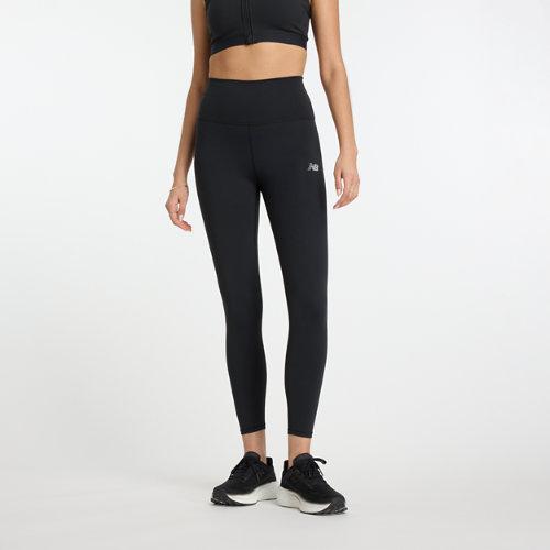 New Balance Kvinder NB Harmony High Rise Legging 25 Inch; i Black Poly Knit, Størrelse Lille on Productcaster.