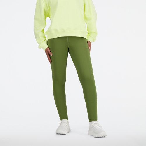 New Balance Women's NB Sleek High Rise Sport Legging 25" in Green Poly Knit, size Large on Productcaster.