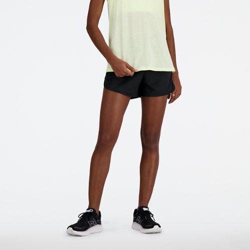 New Balance Women's Athletics Mesh Short in Black, size X-Small on Productcaster.