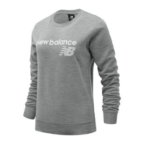 New Balance Damen NB Classic Core Fleece Crew in Grau, Cotton, Größe S on Productcaster.