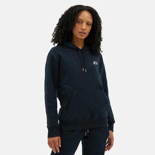 New Balance Kvinnor NB Small Logo Hoodie i Black Cotton on Productcaster.