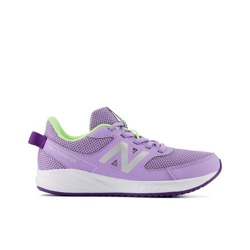 New Balance Enfant 570v3 en Mauve/Vert, Synthetic, Taille 28 on Productcaster.